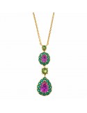 Collana Salvatore Plata-Vibrant-Peridoto-Brillanti Sintetici-136C0383