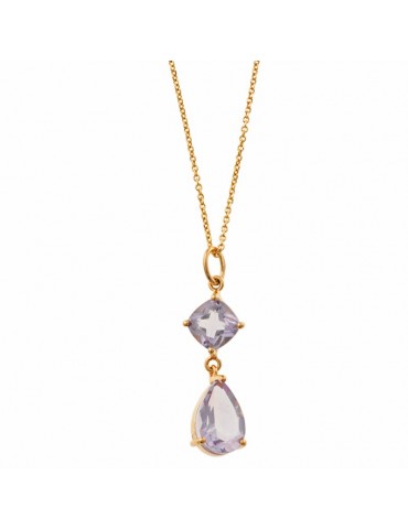 Salvatore Plata Necklace - Caramel - Pendant - Gold - Amethyst-247C0034