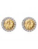 Orecchini Etrusca - Itaca a Lobo- Disco - Cubic Zirconia -WSET00726.YG