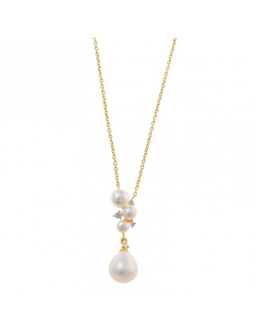 Salvatore Plata necklace - Minijewels - Pearls and Cubic Zirconia-272C0011