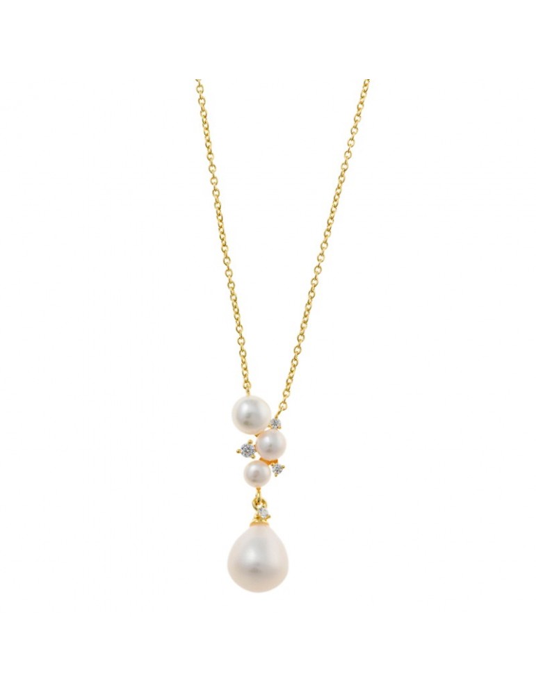 Salvatore Plata necklace - Minijewels - Pearls and Cubic Zirconia-272C0011