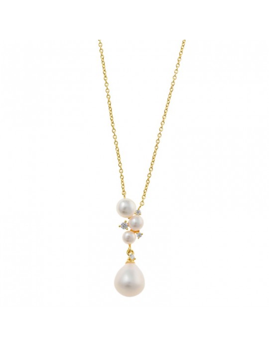 Salvatore Plata necklace - Minijewels - Pearls and Cubic Zirconia-272C0011