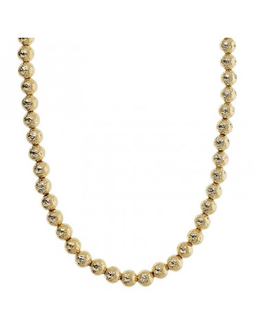 Etruscan Necklace - Ithaca - Choker-Gold-Hammered Spheres-WSET00758.YG