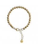 Etruscan Bracelet - Ithaca - Golden - Spheres - Hammered - WSET00761.YG