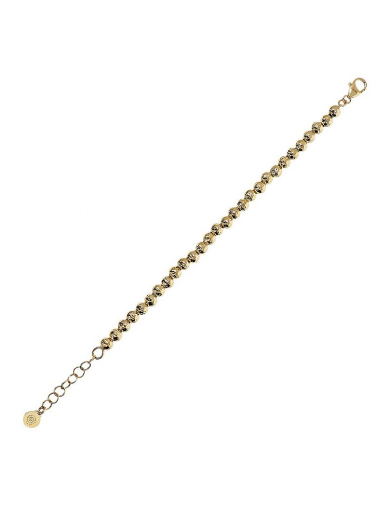 Bracciale Etrusca - Itaca - Dorato - Sfere - Martellate - WSET00761.YG