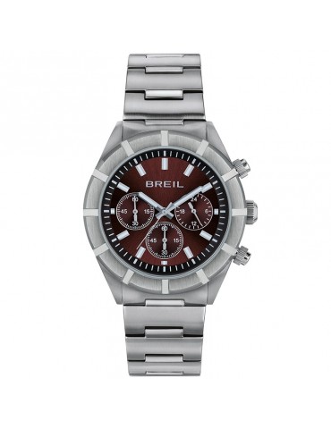 Breil watch - B 12 H - Chronograph-Silver-42mm-Burgundy Red-TW2072