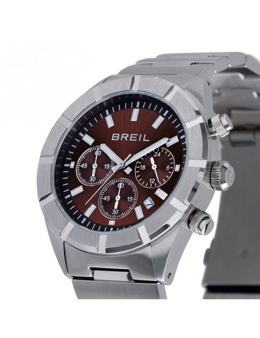 Breil watch - B 12 H - Chronograph-Silver-42mm-Burgundy Red-TW2072 2