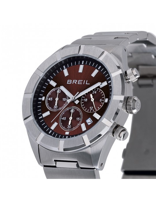 Orologio Breil - B 12 H - Cronografo-Silver-42mm-Rosso Burgundy-TW2072