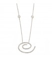 Collana Picca Donna - Spirale in Oro Bianco con Diamanti Naturali