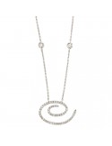 Picca Woman's Necklace - Spiral in White Gold with Natural Diamonds - 0