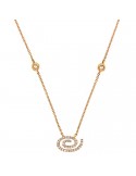 Picca Woman's Necklace - Spiral in Rose Gold with Natural Diamonds - 0
