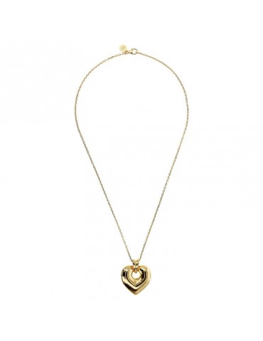 Collana Etrusca - Itaca -Gold-Ciondolo a Cuore Martellato-WSET00820.YG 2