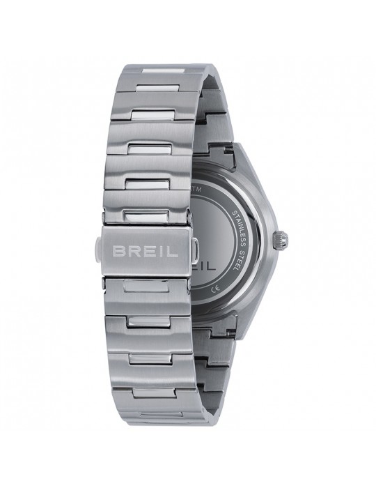 Breil Men's Watch - B 12 H - Time and Date - Silver - 38mm - Green - TW2075