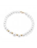 Bracciale Lelune - Young - Perle Coltivate 5.5-6 mm - Sfere in Oro Giallo 18 Carati - LLBR2932
