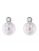 Coscia Pearl's Earrings - Australian South Sea in White Gold with Diamonds - 0