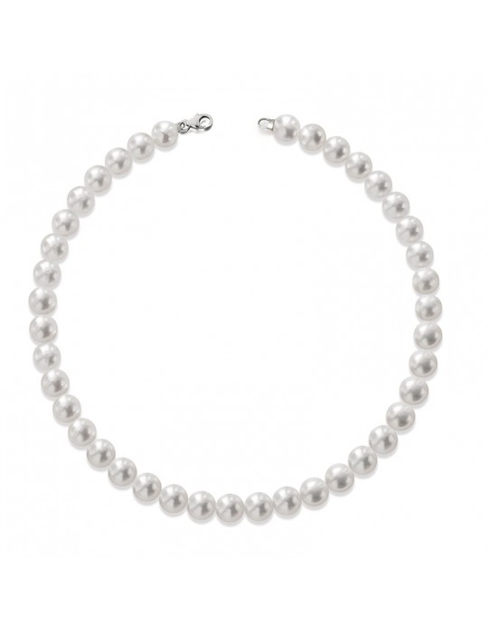 Collana Lelune - Young in Perle Coltivate d'Acqua Dolce 7,5-8 mm - LLNK80.2.CH