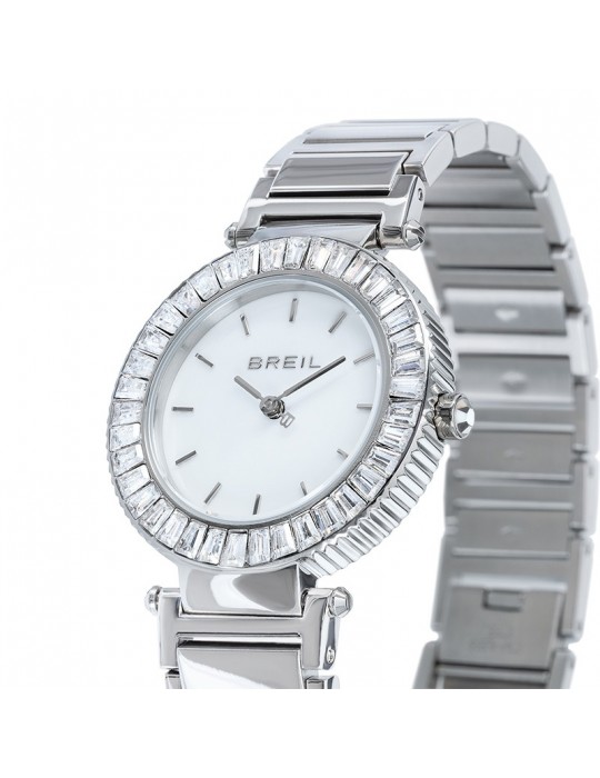 Orologio Breil - Pivot - Silver - 32mm - Bianco - Cristalli - TW2076