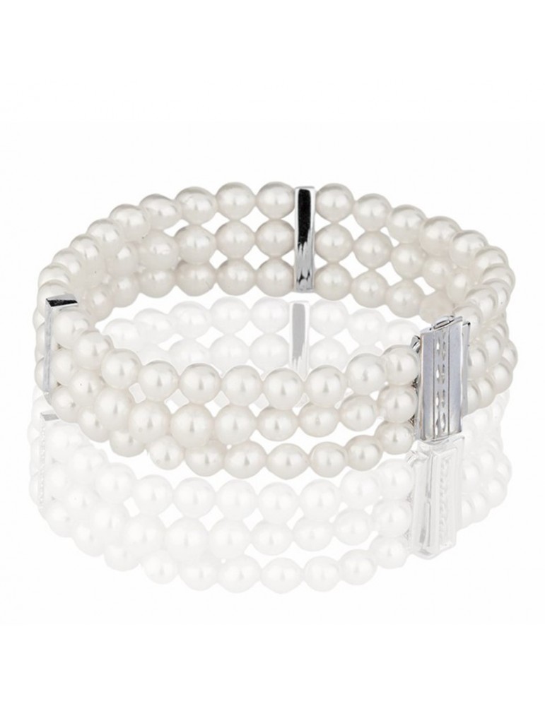 Bracciale Coscia - Multifilo - Oro Bianco - Perle Akoya 5 - 5,5mm-P725