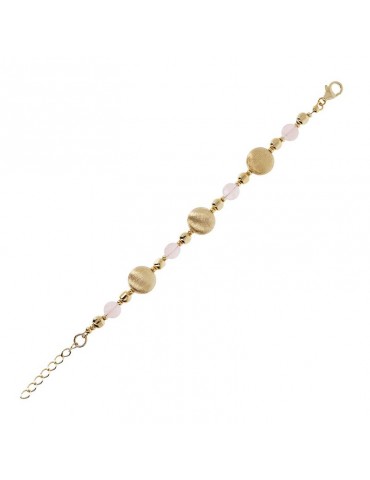 Bracciale Etrsuca - Itaca-Gold-Elementi Todi-Quarzo Rosa-WSET00526.MRQ 2