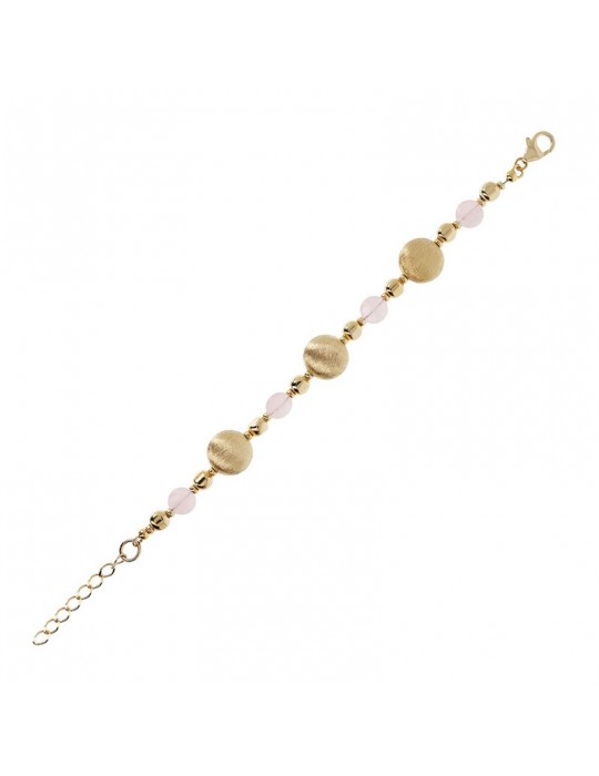 Bracciale Etrsuca - Itaca-Gold-Elementi Todi-Quarzo Rosa-WSET00526.MRQ