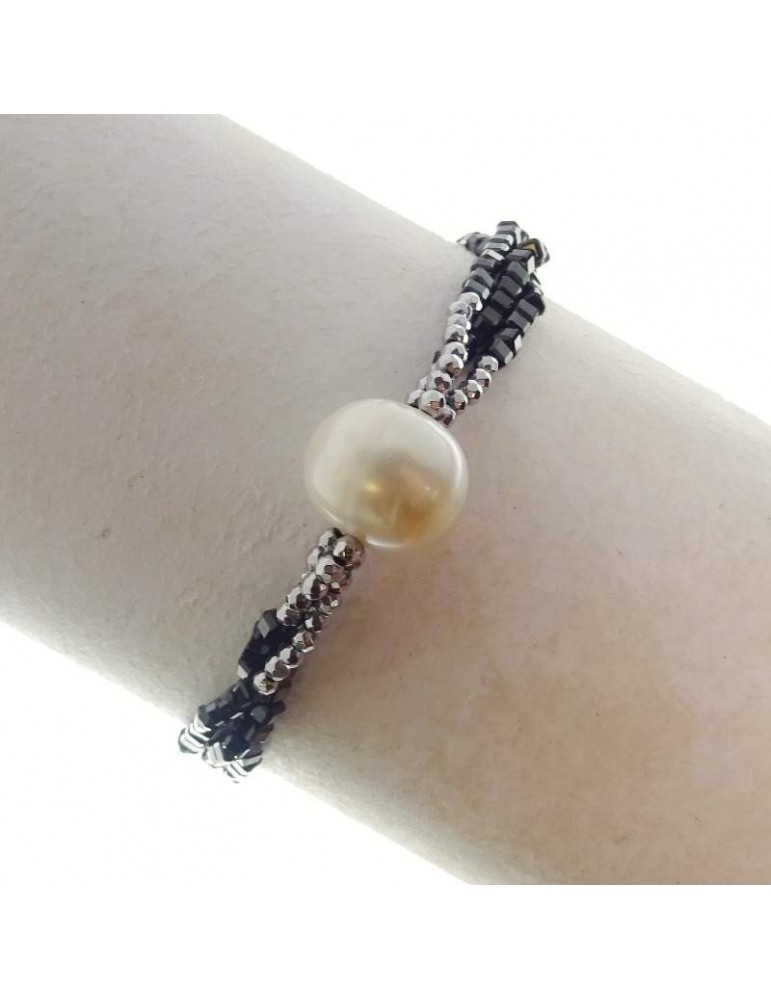 Bracciale Rajola - Angel - Perla Centrale - Spinello Nero - 54480518