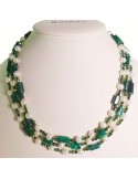 Rajola Choker - Dance - Multistrand - Pearls - Malachite - 544833