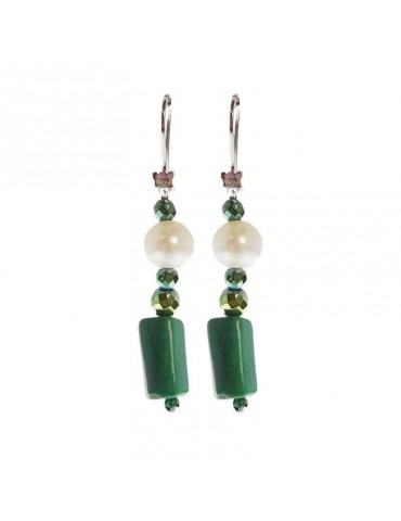 Orecchini Rajola - Dance - Pendenti - Perle - Malachite - 544833OR