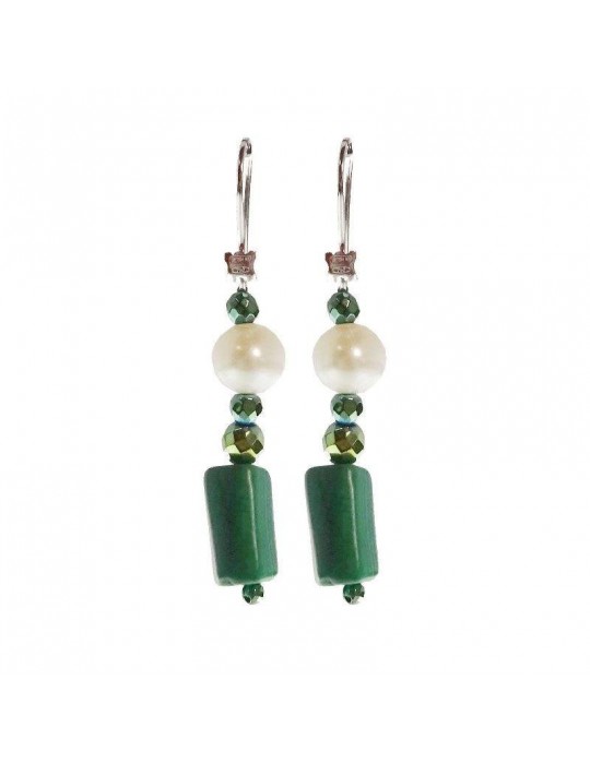 Orecchini Rajola - Dance - Pendenti - Perle - Malachite - 544833OR