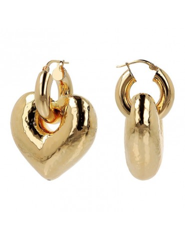 Etruscan Earrings - Ithaca - Gold - Rounded Heart Pendant-WSET00821.YG 2