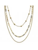 Collana Etrusca-Itaca-Multifilo-Catena Rolò-Maglie Ovali-WSET00826.YG