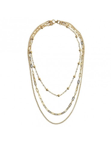 Collana Etrusca-Itaca-Multifilo-Catena Rolò-Maglie Ovali-WSET00826.YG 2