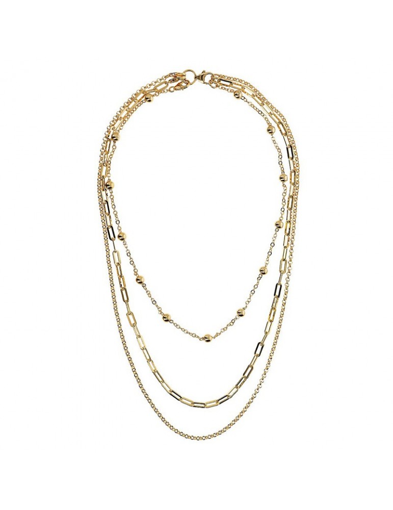 Etruscan Necklace-Ithaca-Multistrand-Rolò Chain-Oval Links-WSET00826.YG