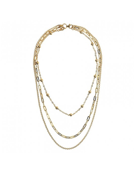 Etruscan Necklace-Ithaca-Multistrand-Rolò Chain-Oval Links-WSET00826.YG