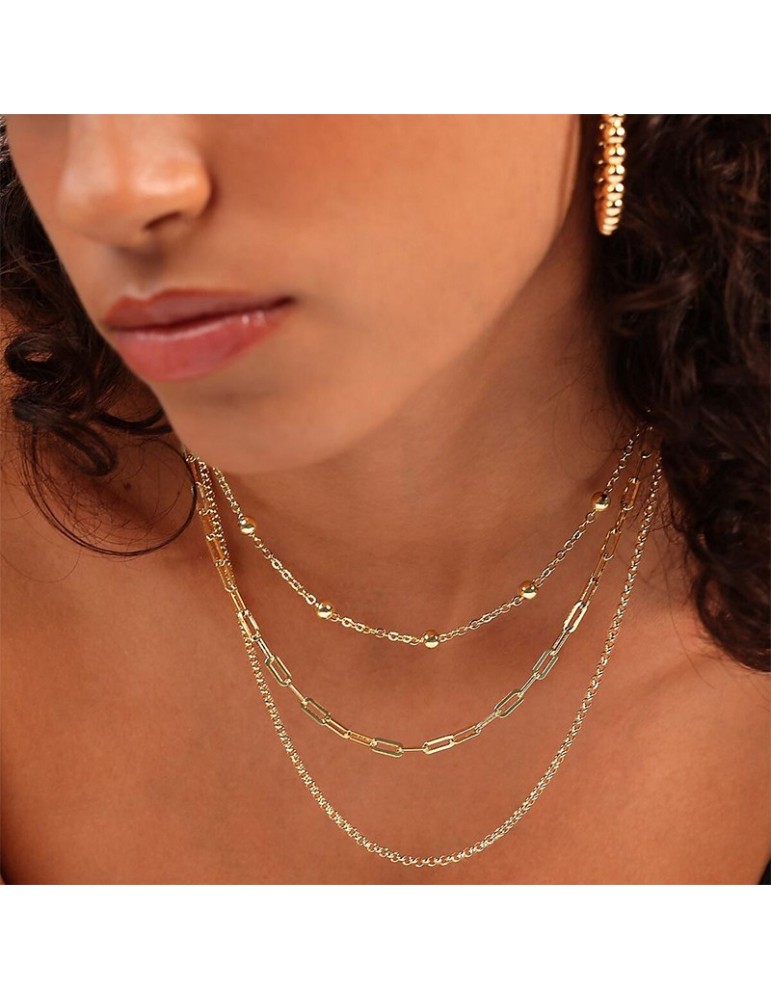 Etruscan Necklace-Ithaca-Multistrand-Rolò Chain-Oval Links-WSET00826.YG