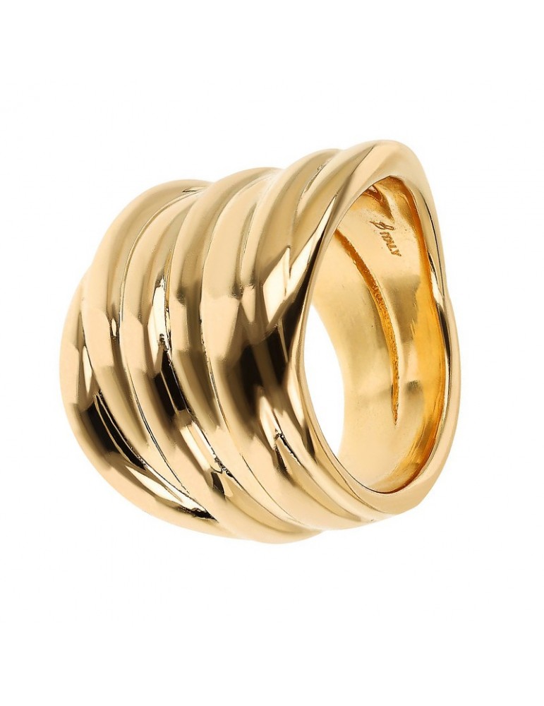 Anello Etrusca - Itaca - Graduato - Texture Rigata - WSET00834.YG-18
