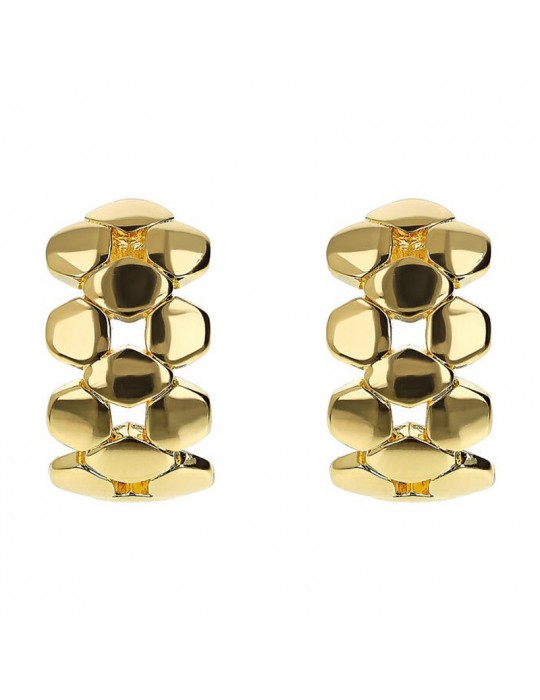 Orecchini Etrusca-Itaca-Semicerchio Gold-Maglia Geometrica-WSET00836.YG