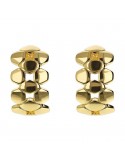 Etruscan-Ithaca earrings-Gold semicircle-Geometric mesh-WSET00836.YG