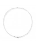 Lelune Necklace - Young with 4.5-5 mm Cultured Pearls and 18K White Gold Spheres - 0