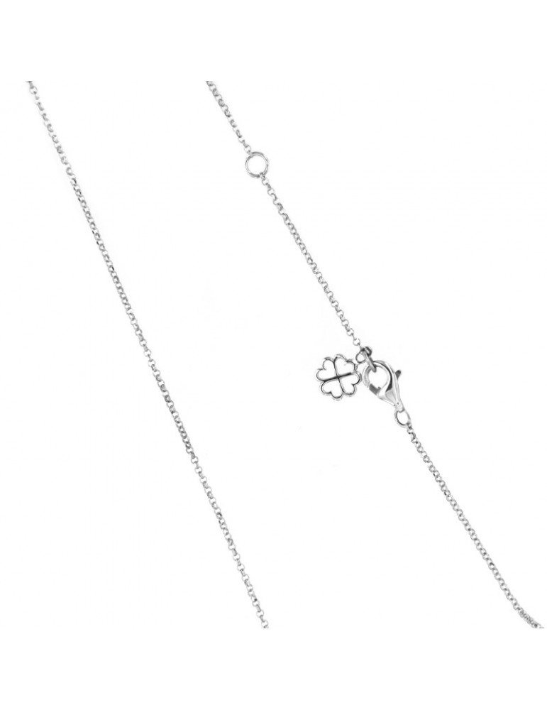 Picca Woman's Necklace - Heart in White Gold with Natural Diamonds and Rubies - 0