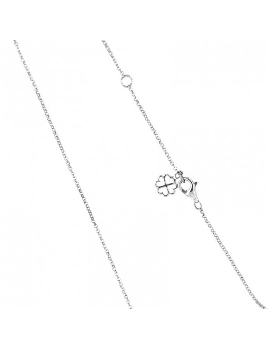 Picca Woman's Necklace - Heart in White Gold with Natural Diamonds and Rubies - 0