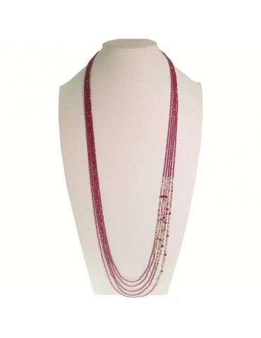 Collana Rajola - Magic - Multifilo - Lunga - Granato-Tormalina-545702L