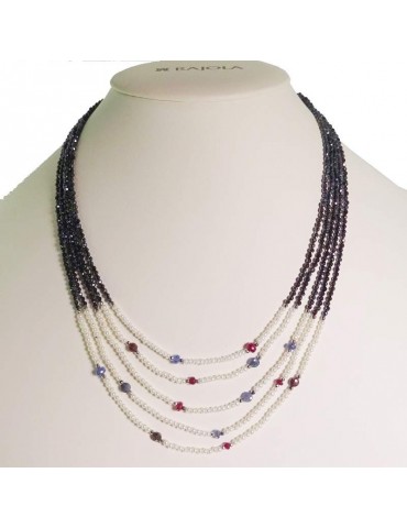 Rajola Necklace - Magic - Multistrand - Blue Spinel - Pearls - 545703