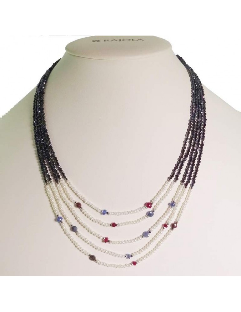 Collana Rajola - Magic - Multifilo - Spinello Blu - Perle - 545703