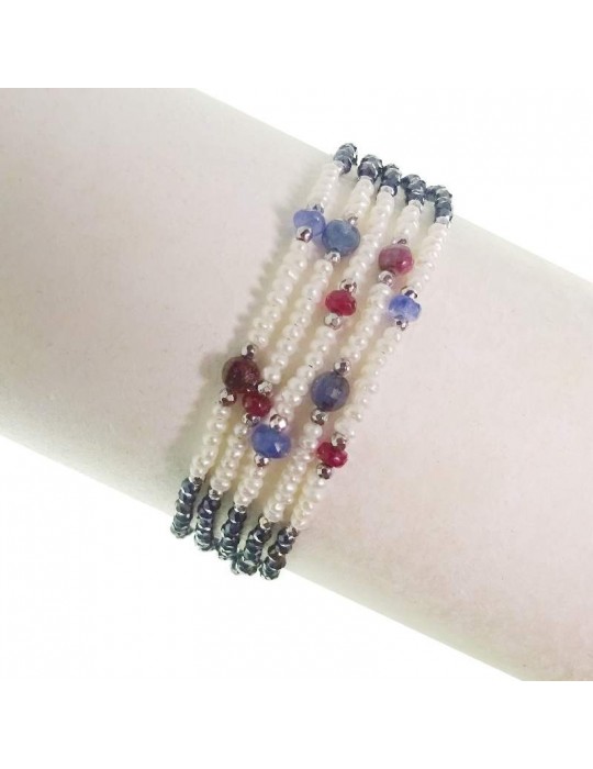 Bracciale Rajola - Magic - Multifilo - Spinello Blu -- Perle -54570318