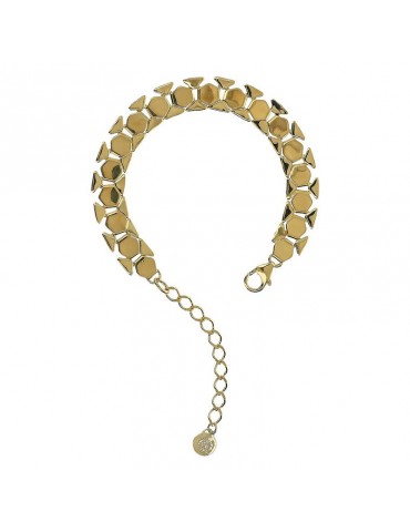 Bracciale Etrusca - Itaca - Gold-Maglia Geometrica Piatta-WSET00837.YG