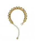 Bracciale Etrusca - Itaca - Gold-Maglia Geometrica Piatta-WSET00837.YG