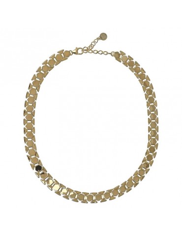 Etruscan Necklace - Ithaca - Gold - Flat Geometric Link-WSET00838.YG 2