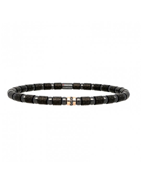 Bracciale Roberto Demeglio - Carbonio in Ceramica Lucida con Diamanti Neri 0,08 ct - 9C4N1DNOR Bracciale Roberto Demeglio - Carbonio in Ceramica Lucida con Diamanti Neri 0,08 ct - 9C4N1DNOR