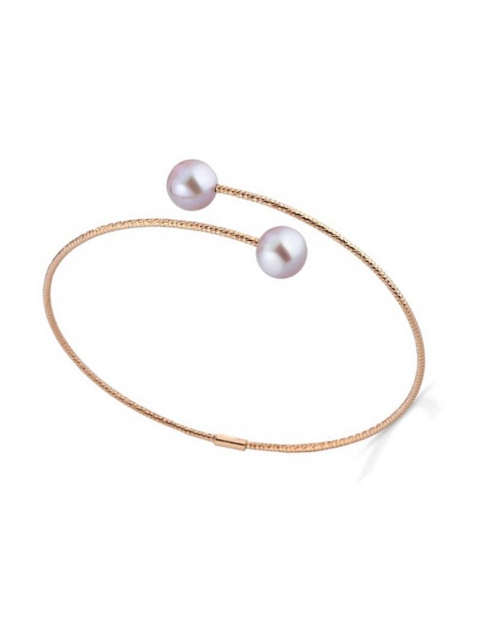 Bracciale Coscia - in Oro Rosa 18 Carati con Perle Freshwater Rosa 7,5-8 mm - CLBRFW312.3