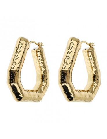 Orecchini Etrusca - Itaca - Gold - a Cerchio Martellato - WSET00842.YG